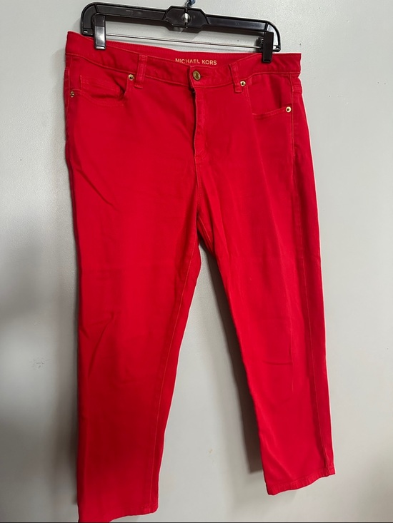 Michael Kors Denim - Michael Kors Red Cropped Ankle Jeans